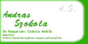 andras szokola business card